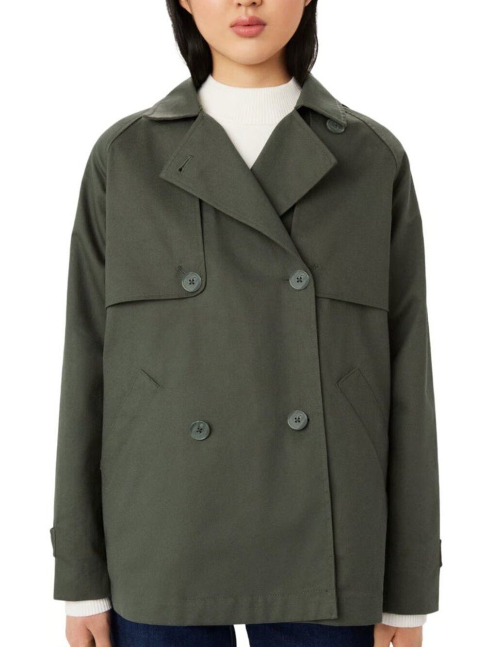 Cropped Kapok Trench Coat